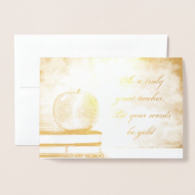 Carte Dorée HAMbWG - Gold Foil Card - Enseignant (Devant avec enveloppe)