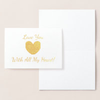 HAMbWG - Gold Foil Card - Gold Heart