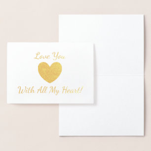 Carte Dorée HAMbWG - Gold Foil Card - Gold Heart