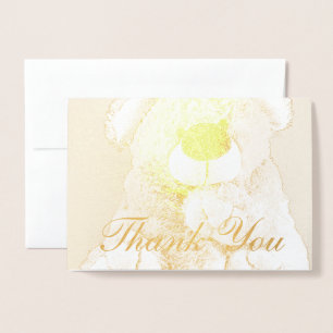 Carte Dorée HAMbyWG Foil CArd - Teddy Bear Merci