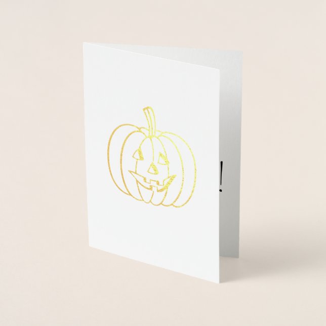 Carte Dorée Happy Halloween (Devant)