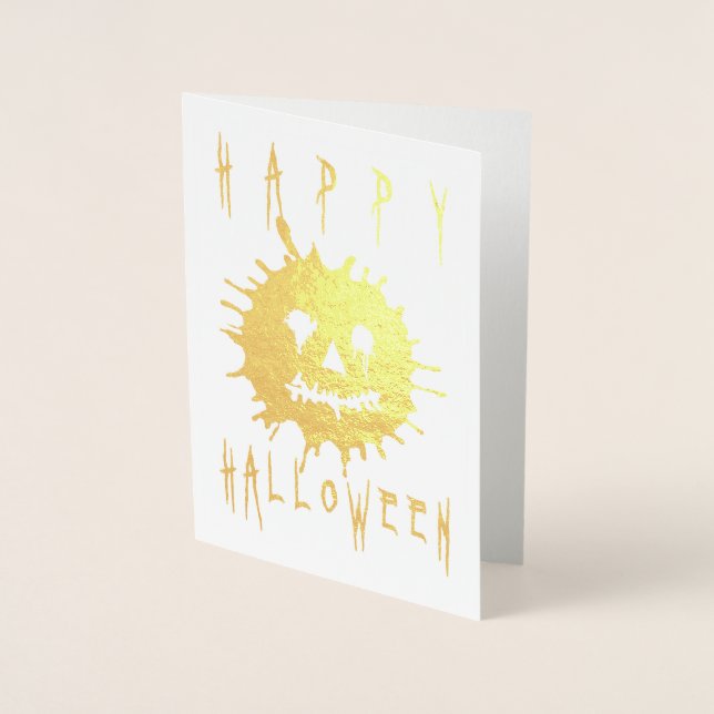 Carte Dorée Happy Halloween Splatolatern (Devant)