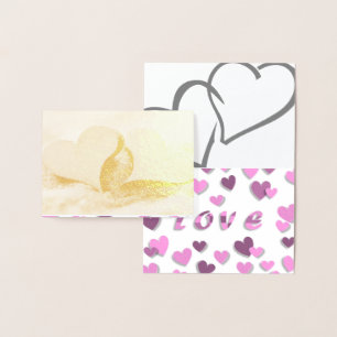 Carte Dorée Hearts Love Date Personnaliser Destiny Destiny Des
