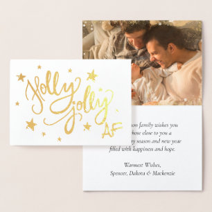 Carte Dorée Holly Jolly AF   Shiny Faux Gold
