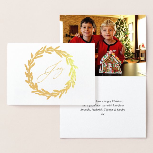 Carte Dorée Holly Jolly Christmas (Affichage)