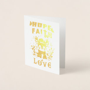 Carte Dorée Hope Faith Love