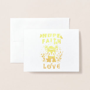Carte Dorée Hope Faith Love
