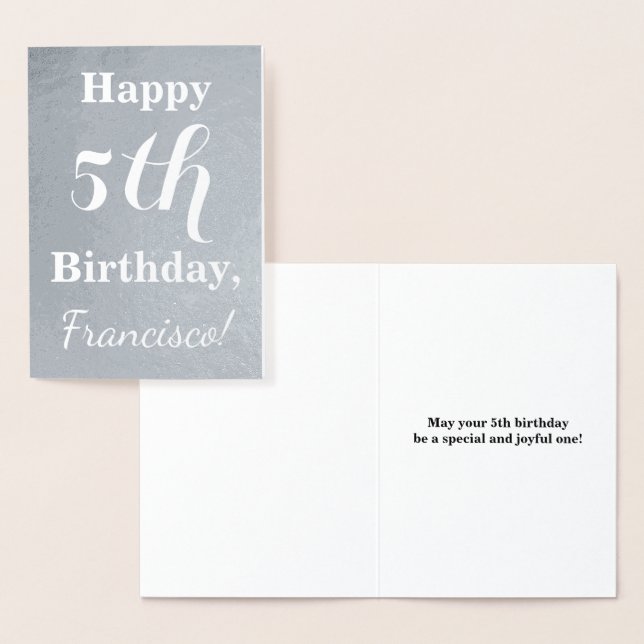 Carte Dorée Huile d'argent de base 5e anniversaire + Nom perso (Affichage)
