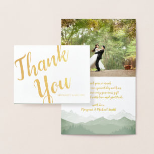 Carte Dorée Huile d'or Merci de montagne de pin rustique