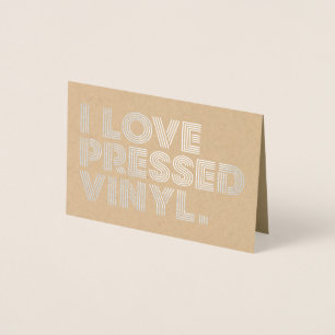 Carte Dorée I Love Pressé Vinyl