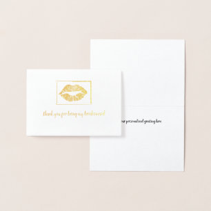 Carte Dorée Impression Lip Merci