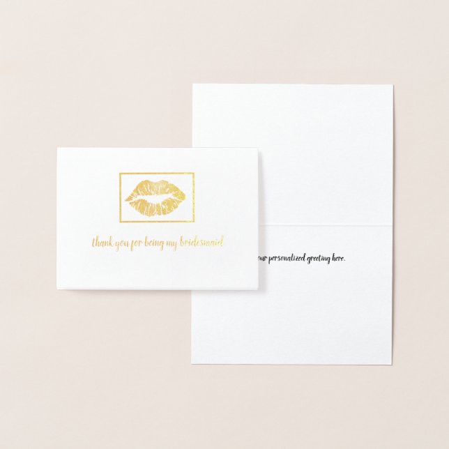 Carte Dorée Impression Lip Merci (Affichage)