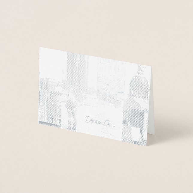 Carte Dorée Inspiration "Suivez vos rêves" Encouragement (Devant)