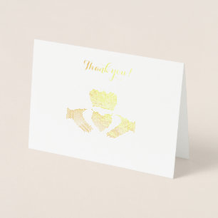 Carte Dorée Irish Claddagh Merci note