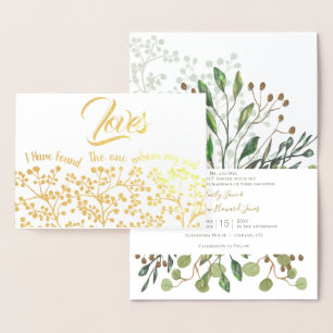 Carte Dorée J'ai Trouvé Celui Que Mon Âme Aime Mariage