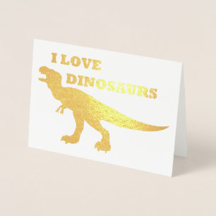 Carte Dorée J'Aime Les Dinosaures !