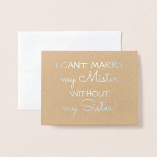 Carte Dorée Je ne peux pas épouser la demoiselle d'honneur de