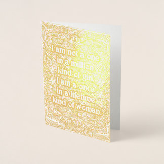 Carte Dorée Je ne suis pas du genre - Citation positive