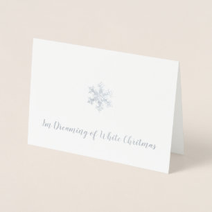 Carte Dorée Je rêve d'un Noël blanc