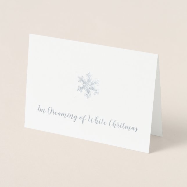 Carte Dorée Je rêve d'un Noël blanc (Devant)