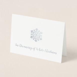 Carte Dorée Je rêve d'un Noël blanc