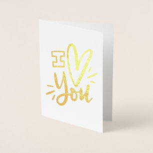 Carte Dorée Je t'aime