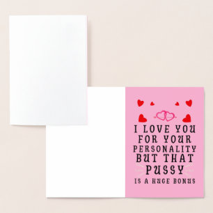 Carte Dorée Je t'aime pour ta personnalité