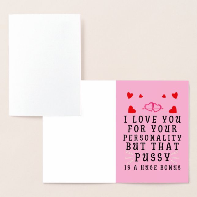 Carte Dorée Je t'aime pour ta personnalité (Affichage)