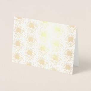 Carte Dorée Joli fond à motif floral