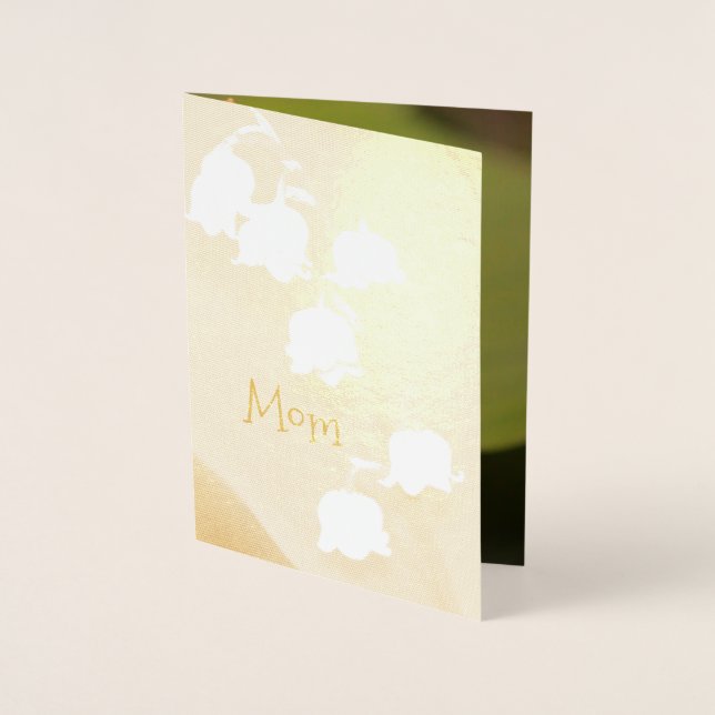 Carte Dorée Jolie Mères Day Gold (Devant)