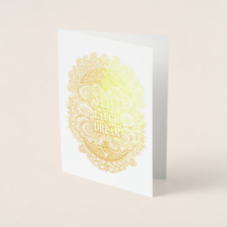 Carte Dorée Jouer au rêve - Citation positive
