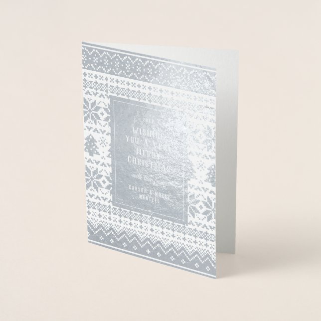 Carte Dorée Jour férié de Noël nordique (Devant)