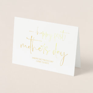 Carte Dorée Joyeuse première fête des mères Meilleure maman qu