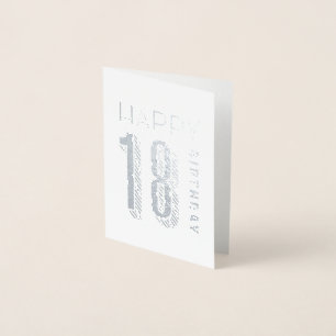 Carte Dorée Joyeux 18 anniversaire