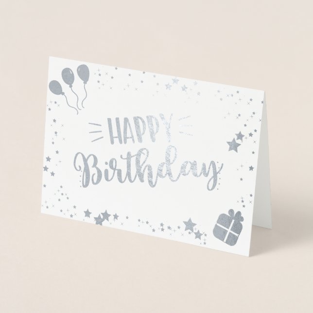 Carte Dorée Joyeux anniversaire (Devant)
