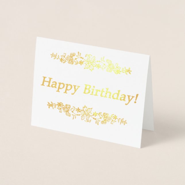 Carte Dorée Joyeux anniversaire ! (Devant)