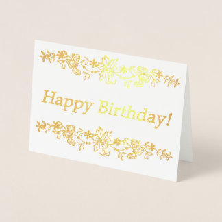 Carte Dorée Joyeux anniversaire !