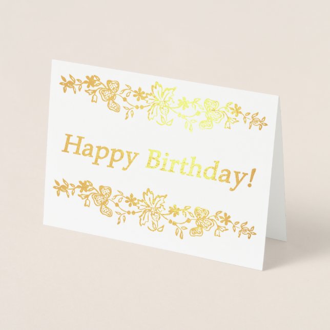 Carte Dorée Joyeux anniversaire ! (Devant)