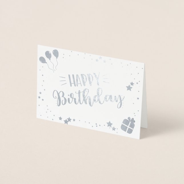 Carte Dorée Joyeux anniversaire (Devant)