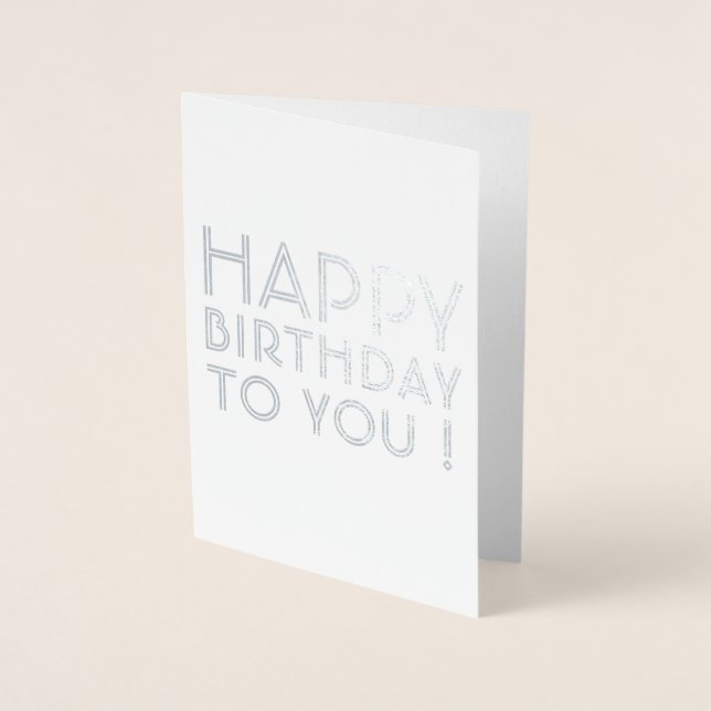 Carte Dorée Joyeux Anniversaire À Vous ! Intérieur Vide (Devant)