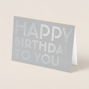 Carte Dorée "Joyeux Anniversaire!" Intérieur vide