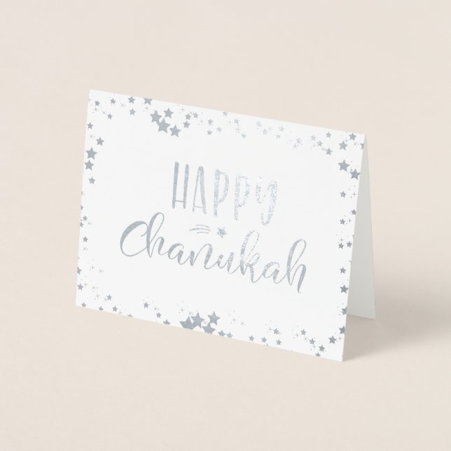 Carte Dorée Joyeux Chanukah (Devant)