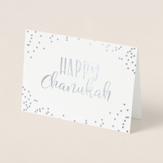 Carte Dorée Joyeux Chanukah (Devant)