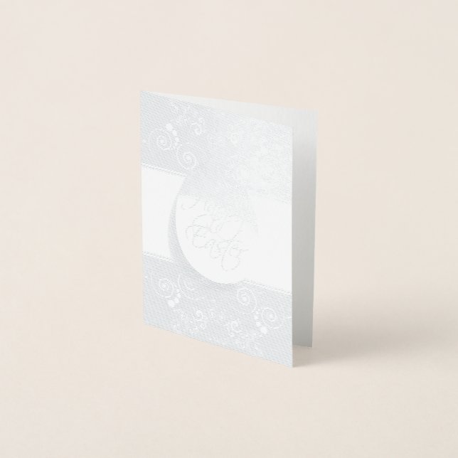 Carte Dorée Joyeux et béni Pâques (Devant)