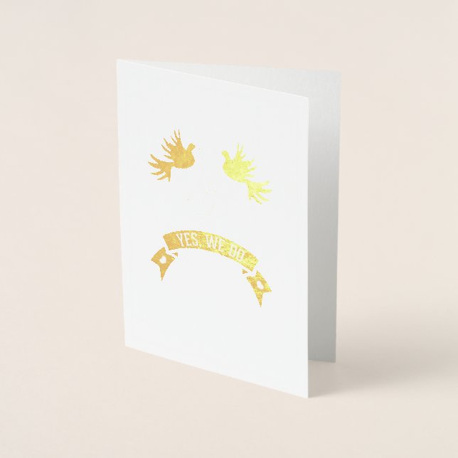 Carte Dorée Joyeux jour de mariage | Oui, nous le faisons (Devant)