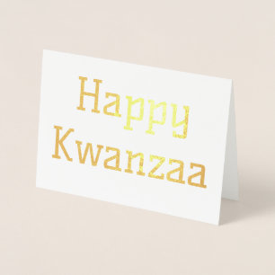 Carte Dorée Joyeux Kwanzaa