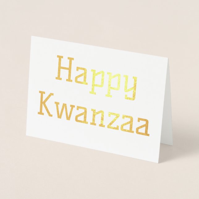 Carte Dorée Joyeux Kwanzaa (Devant)