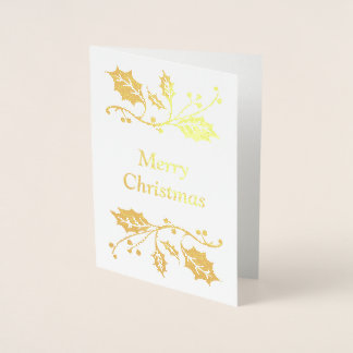 Carte Dorée Joyeux Noël
