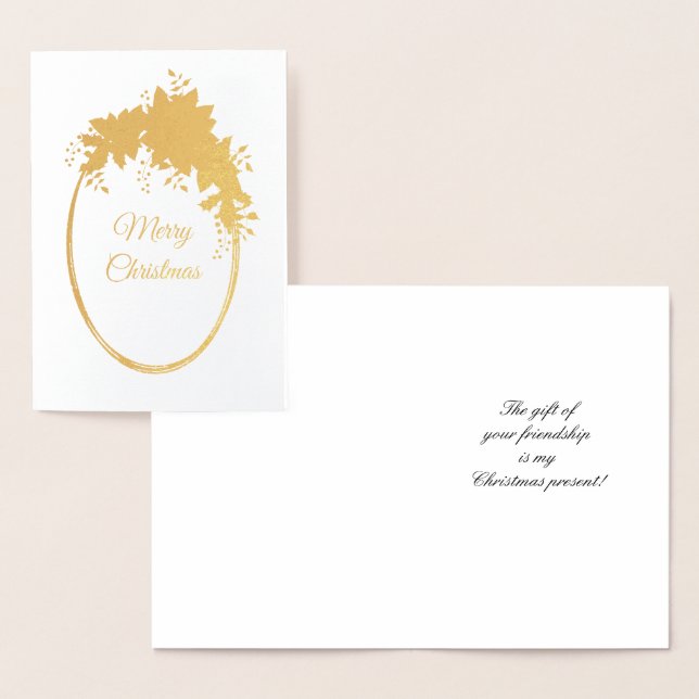 Carte Dorée Joyeux Noël (Affichage)