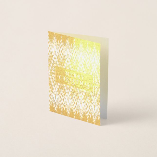 Carte Dorée Joyeux Noël (Devant)